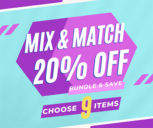 Choose 9 items (SAVE 20%)