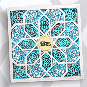 Oriental Gift Tray (Turquoise) - (empty tray)