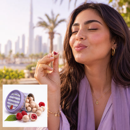 Pianta Raspberry White Coated Chocolate - 50gm