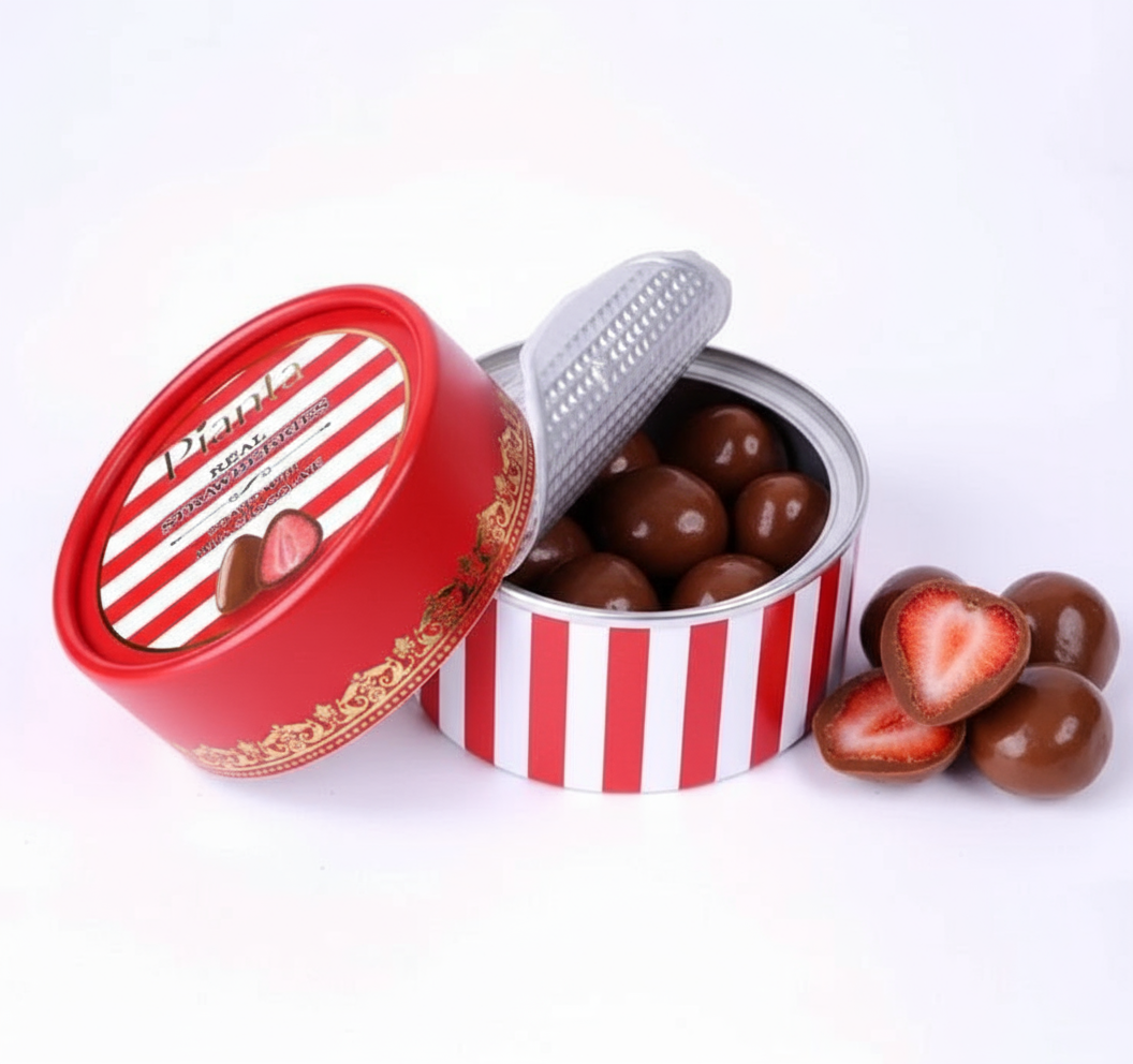 Pianta Strawberry Black Coated Chocolate - 50gm