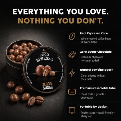Cocospresso ZERO SUGAR - Coffee coated chocolate