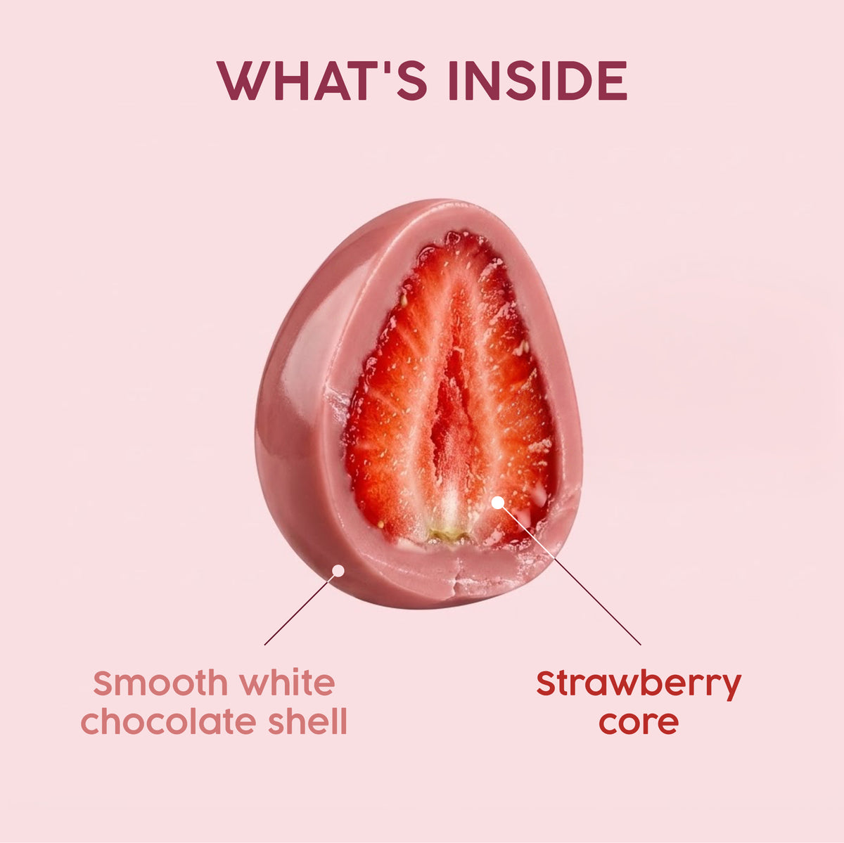 Pianta Strawberry Pink Coated Chocolate - 50gm