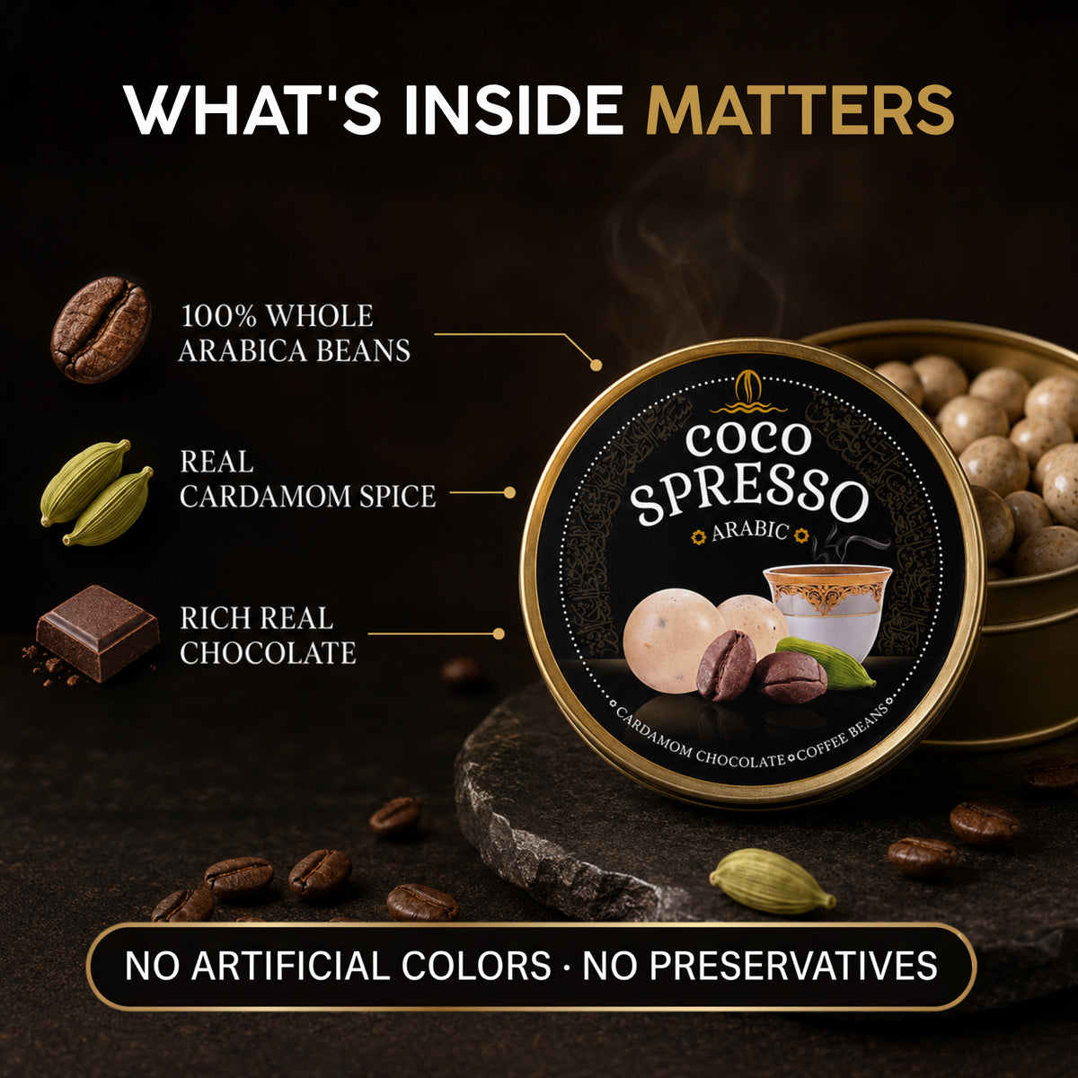 Cocospresso Arabic - Coffee coated chocolate