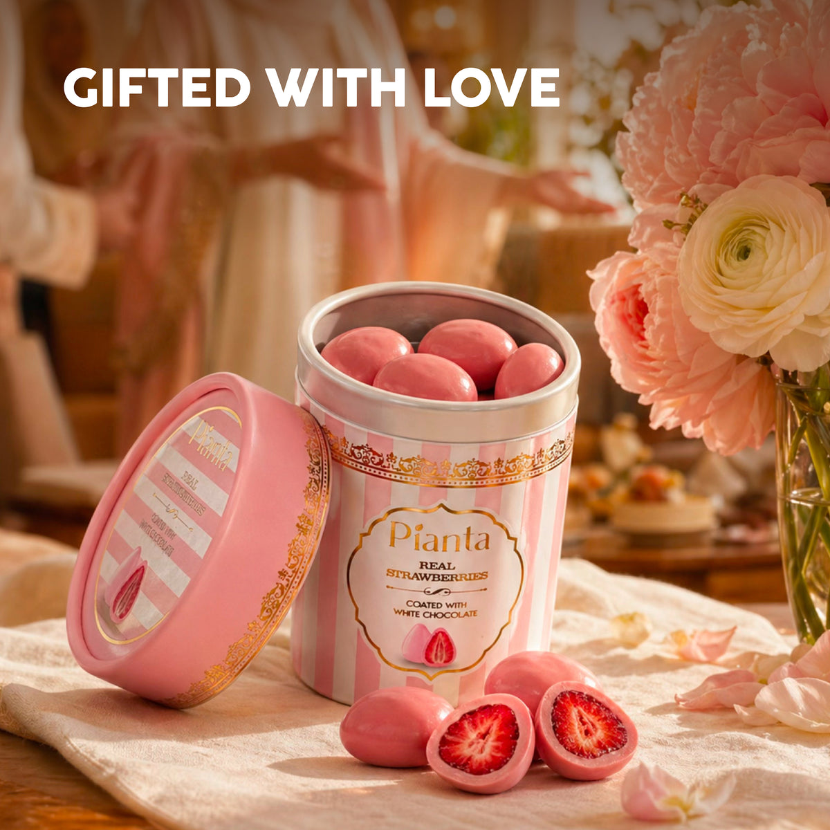 Pianta Strawberry Pink Coated Chocolate - 150gm