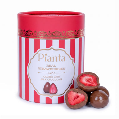Pianta Strawberry Black Coated Chocolate - 150gm