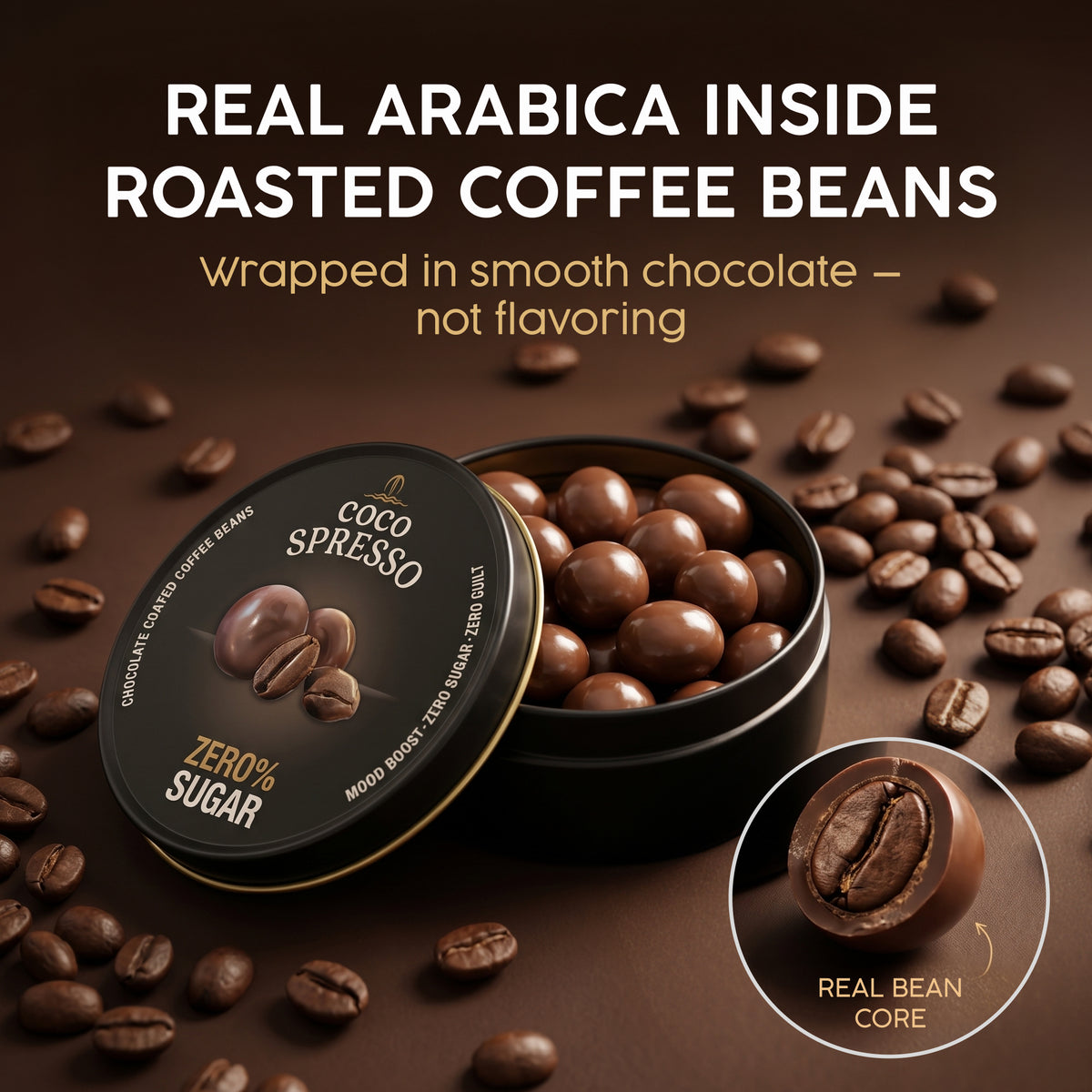 Cocospresso ZERO SUGAR - Coffee coated chocolate