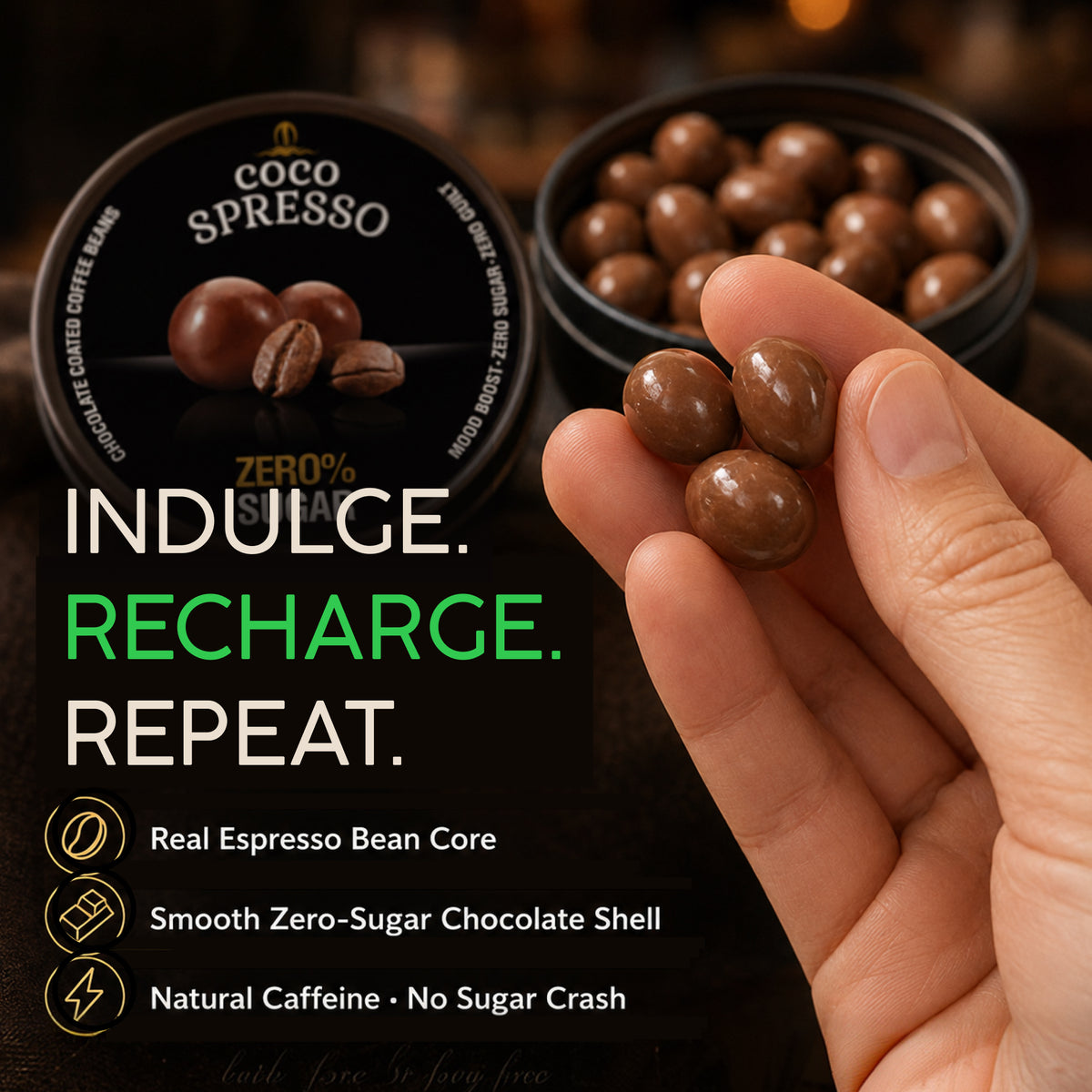 Cocospresso ZERO SUGAR - Coffee coated chocolate
